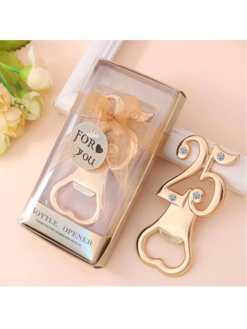 24 pcs 25 th birthday/anniversary bottle opener new
